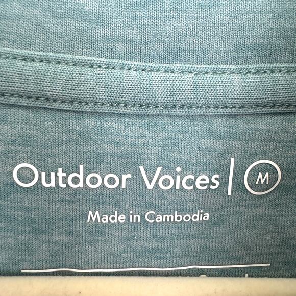 Outdoor Voices Womens 1/4 Zip Pullover Jacket Size M Fleece Line Active Green - Picture 3 of 9